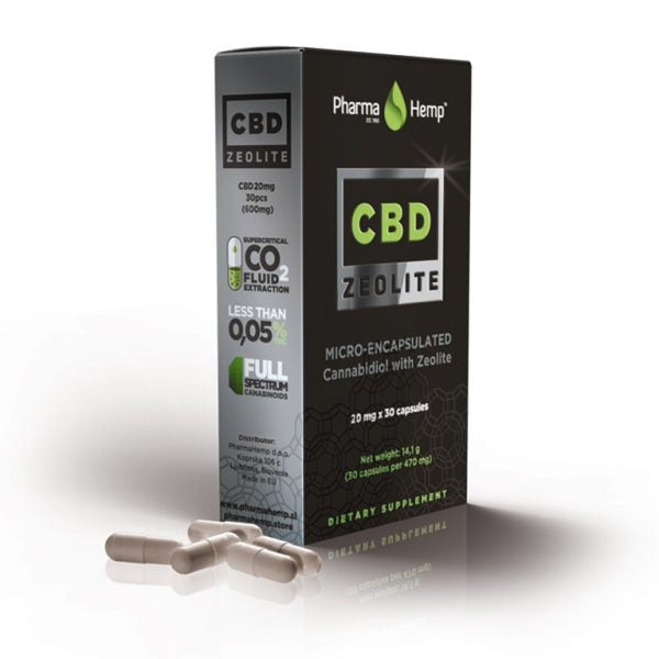 PharmaHemp CBD Zeolite Capsules 20 mg